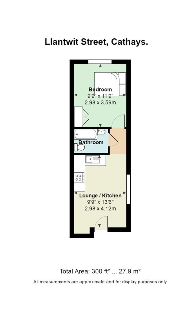 Floorplan for Llantwit Street, Cathays